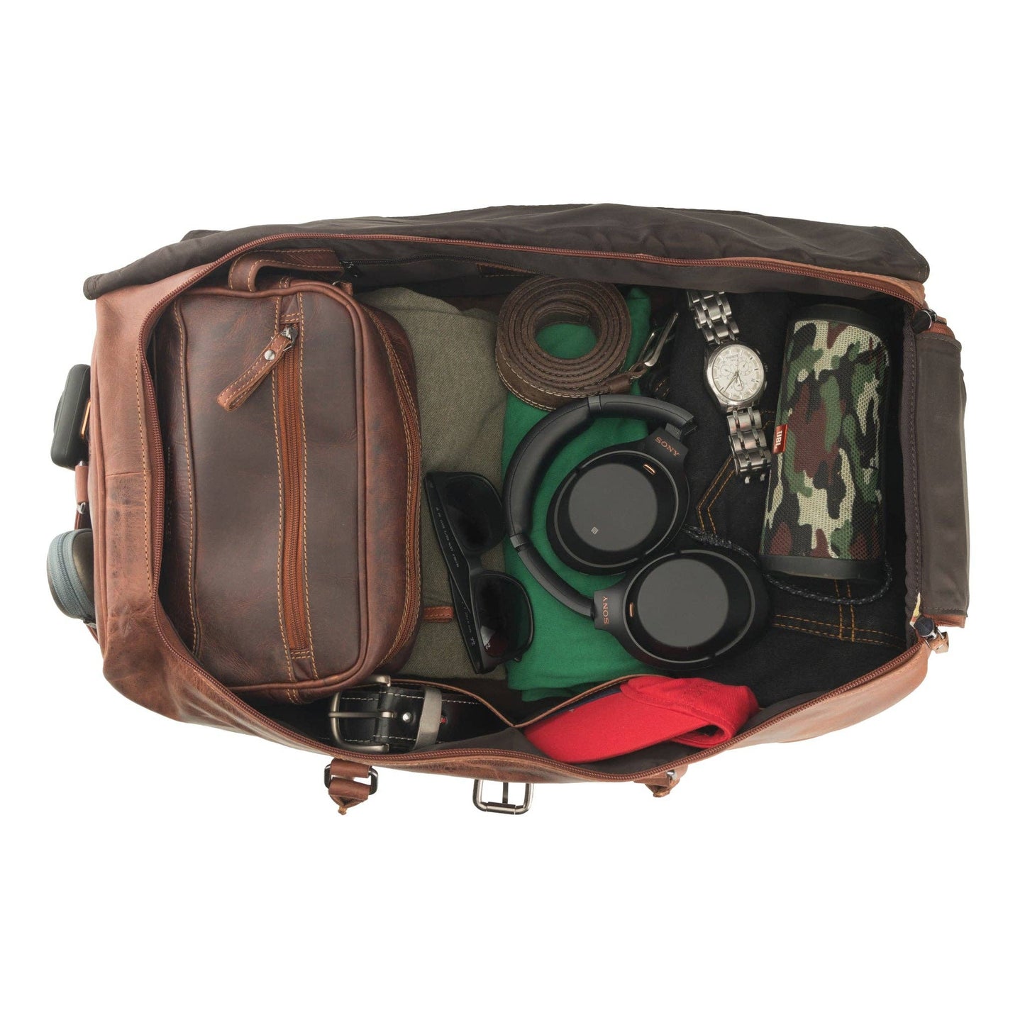 Miami Leather Weekender Bag – Unisex – Chestnut