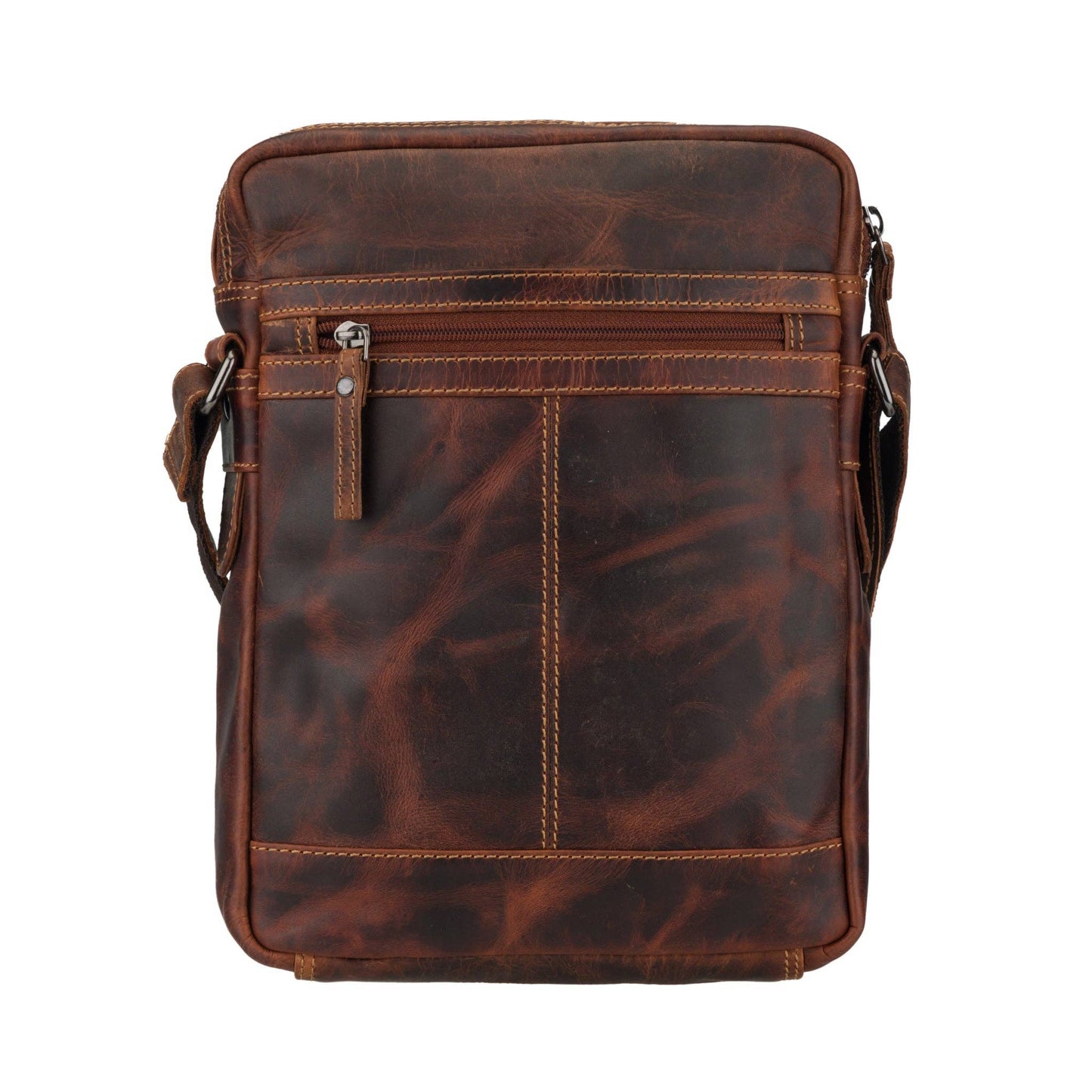Denver Full-Grain Leather Crossbody Bag – Chestnut