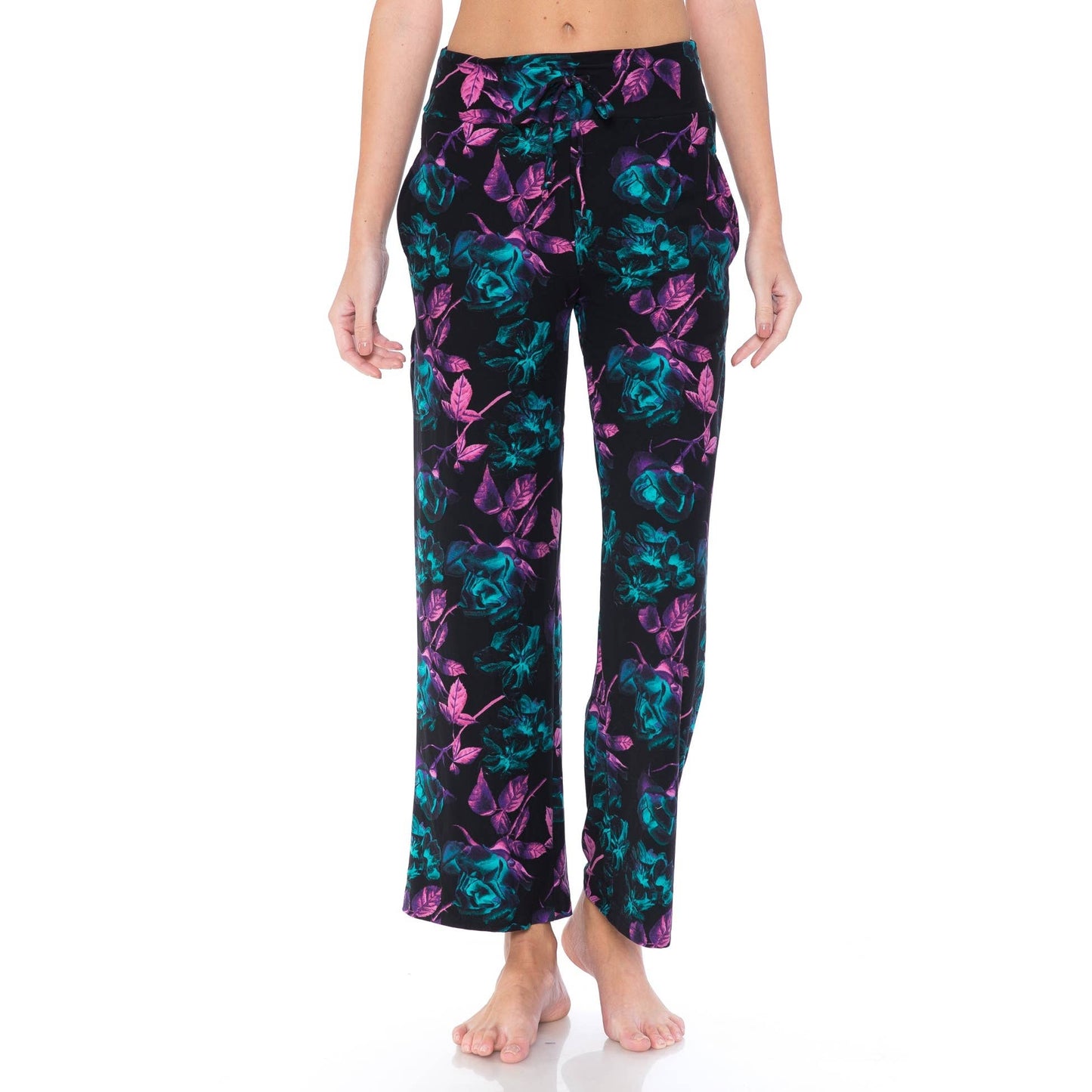 Buttery Soft Print Pajama Pants with Drawstring: MULTI