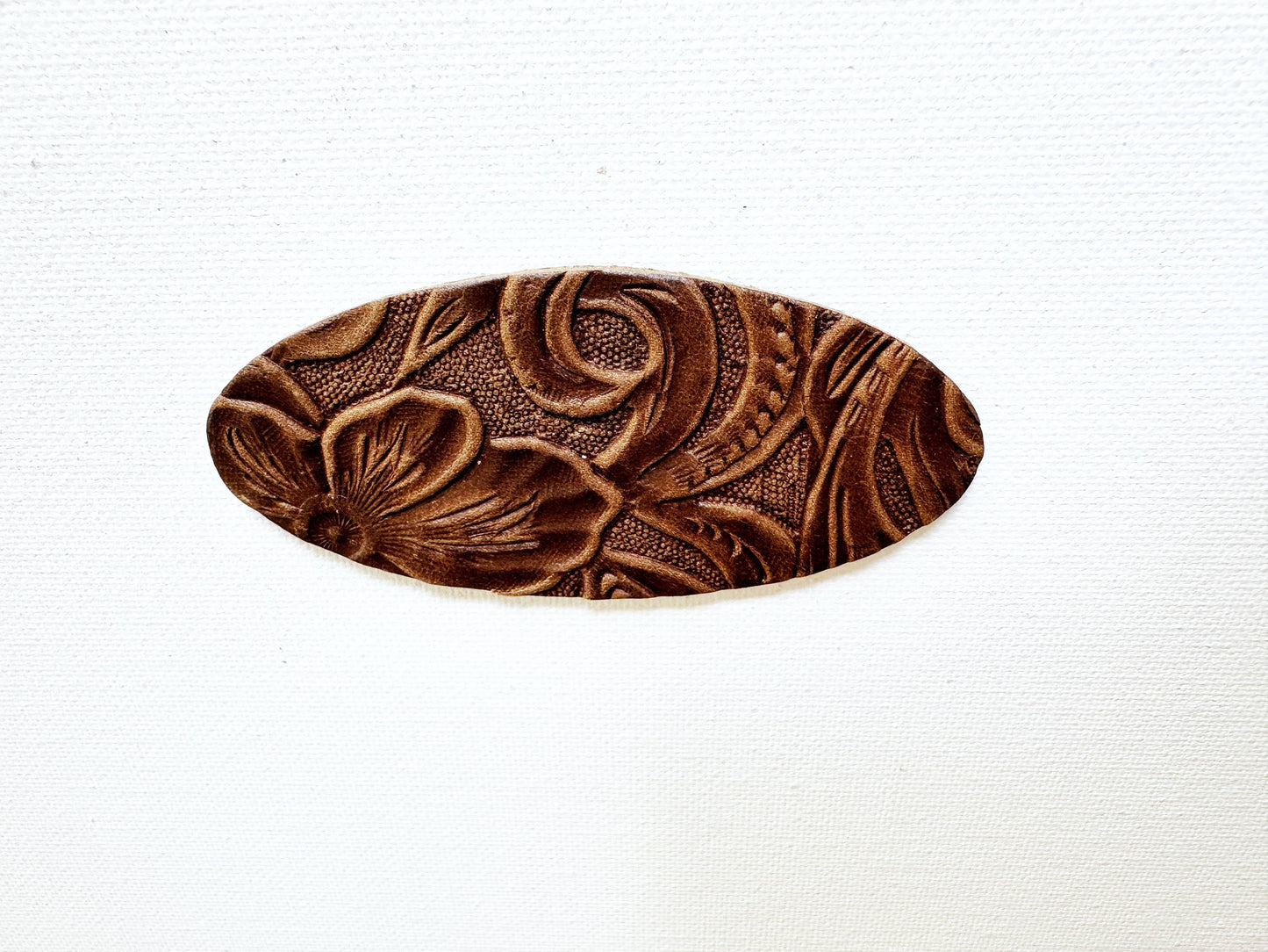 Leather Cinch Clip for Clothing - Chocolate