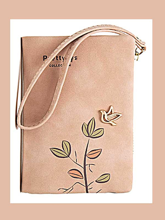 Haven pink vegan leather wristlet wallet