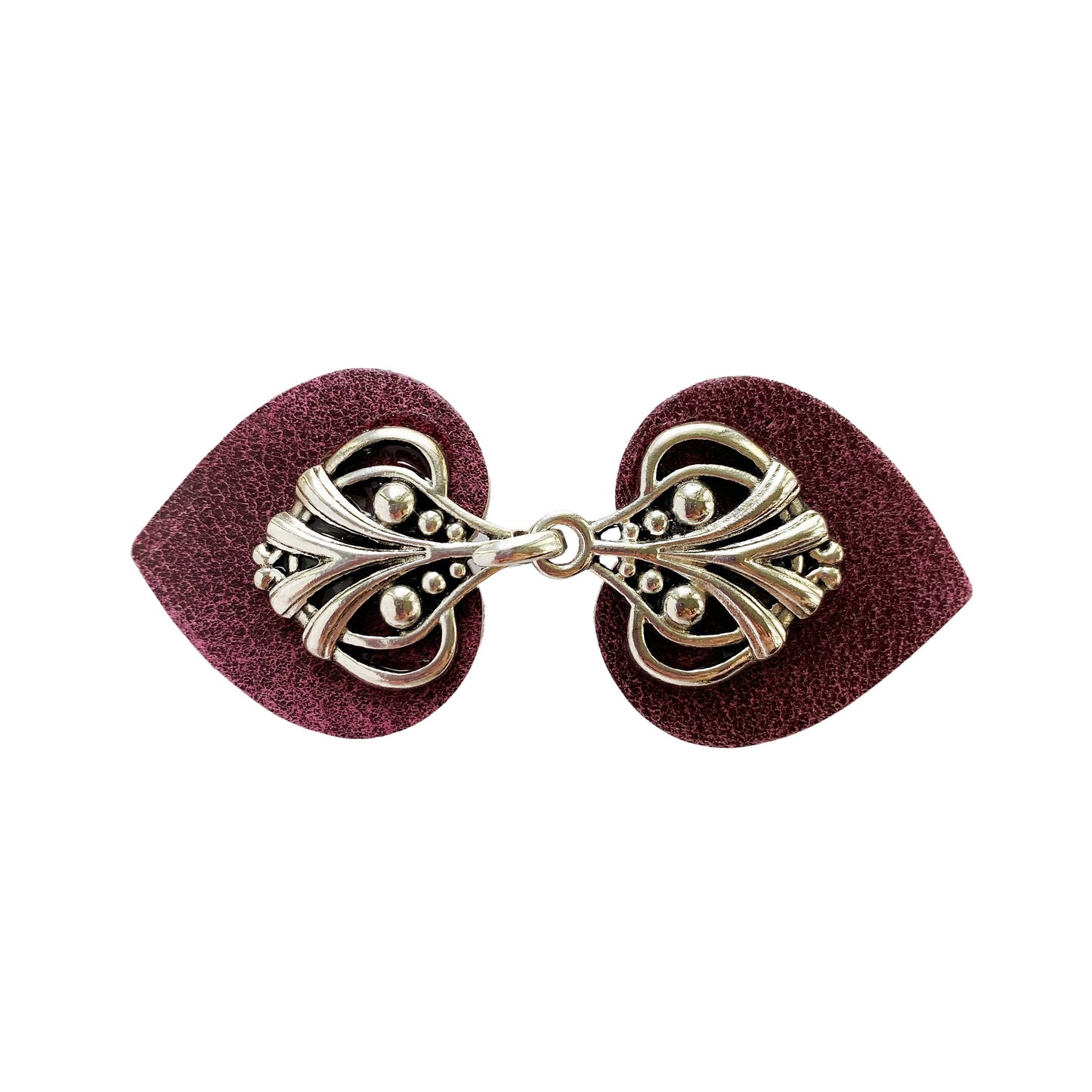 Clothing Cinch Clips, Steampunk Minimalist Vintage-Style - Plum