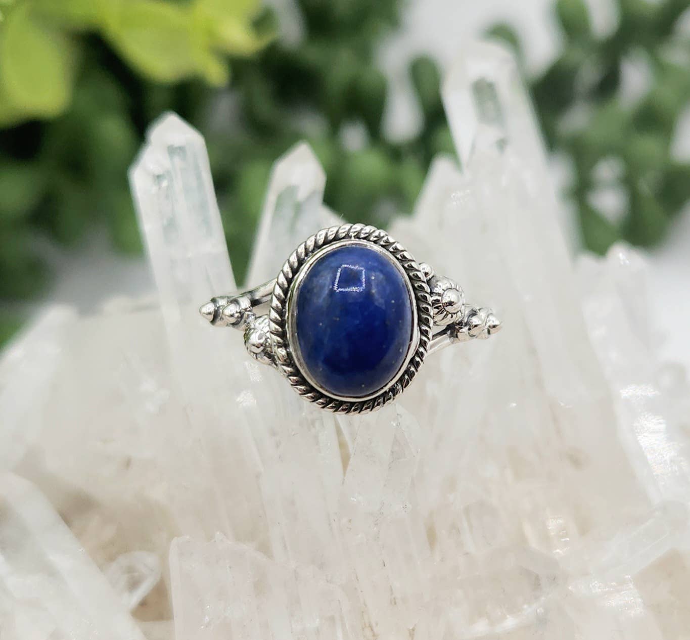 Lapis Lazuli Gemstone Sterling Silver (925) Ring Size 8