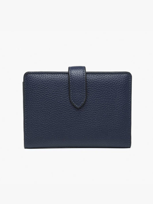 Jane Snap Cover Bi-Fold Wallet: Navy