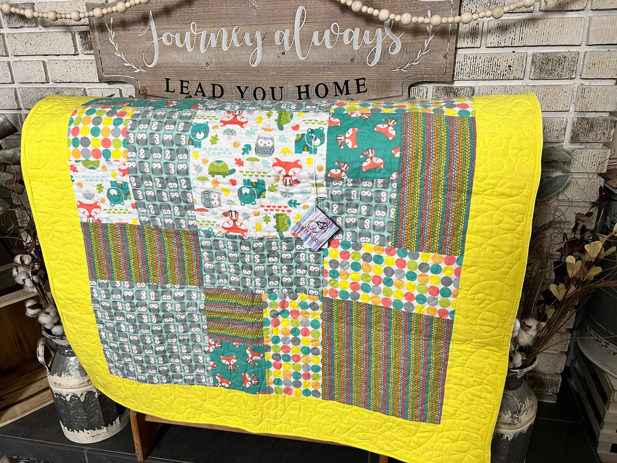 38" x 52"  Quilted Baby Blanket
