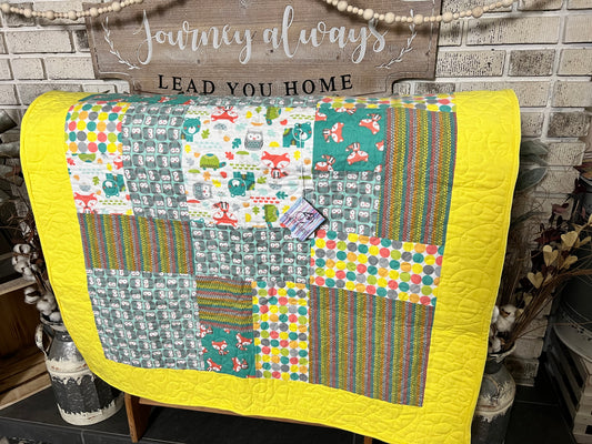 38" x 52"  Quilted Baby Blanket