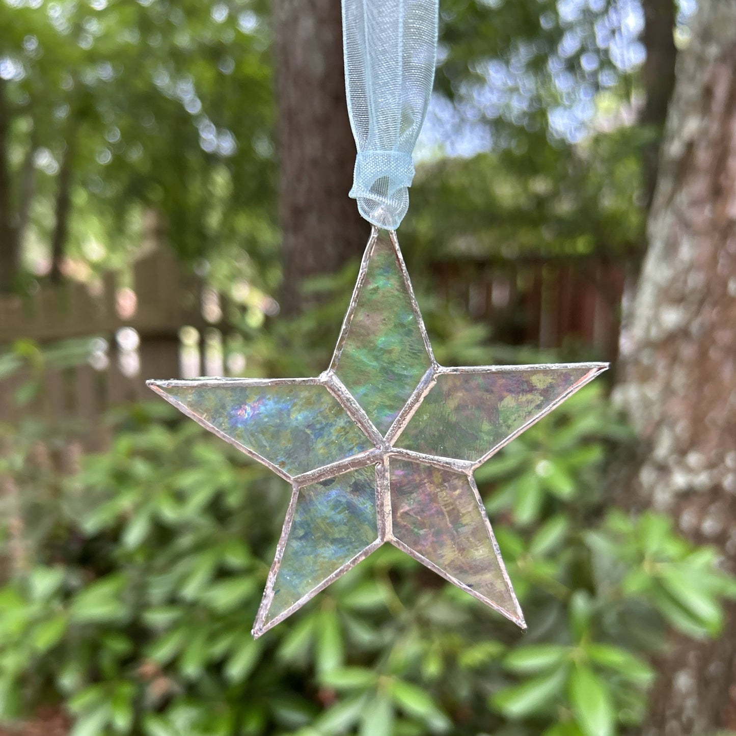 Little Star Baby Boy Handmade Stained Glass Star