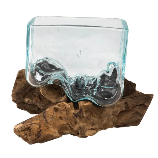 Rectangular Molten Glass Bowl