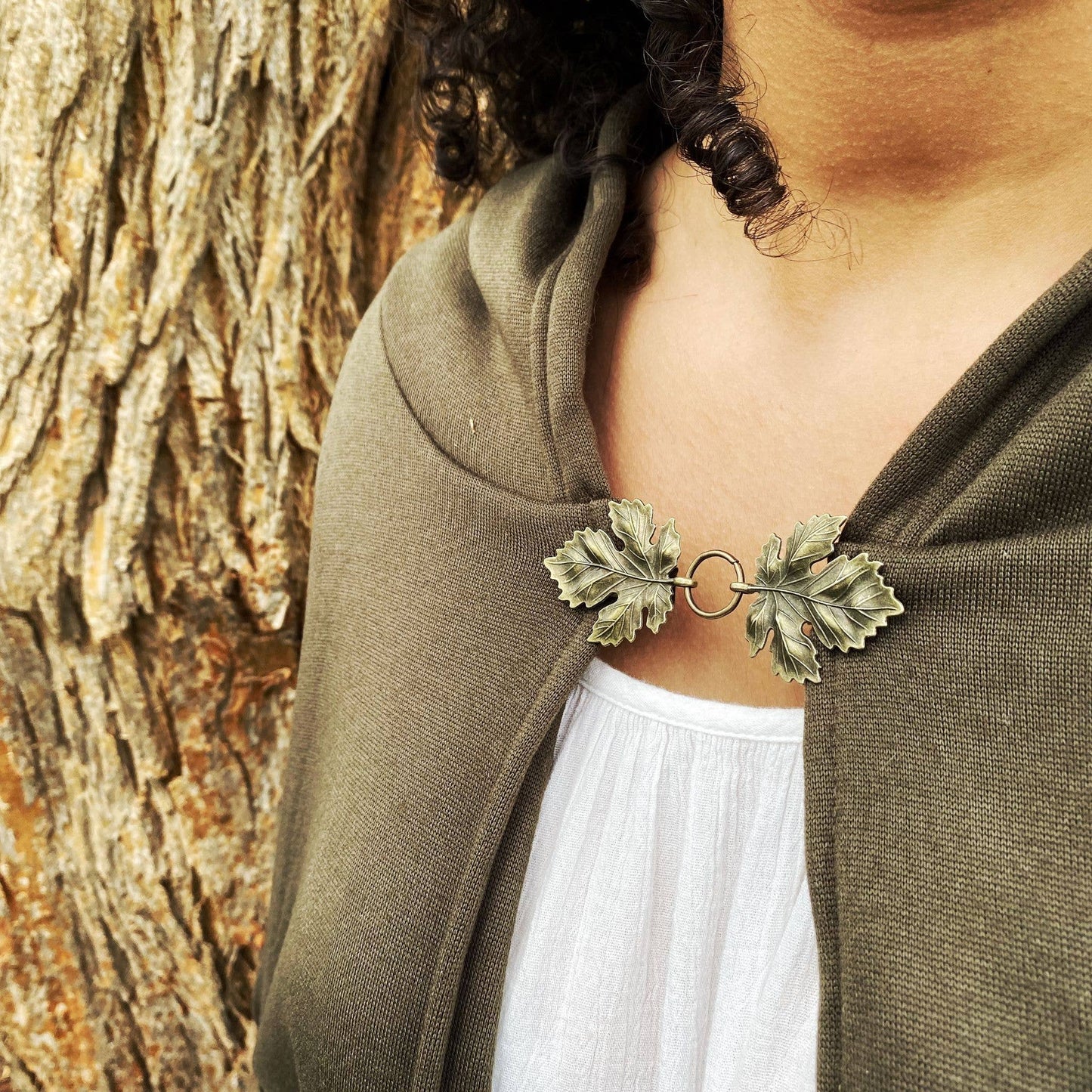 Dress Cinch Clips for Clothes, Metal Leaves Boho Renaissance