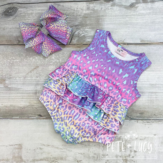 Pastel Jungle Girls Swimsuit 12-18 mos