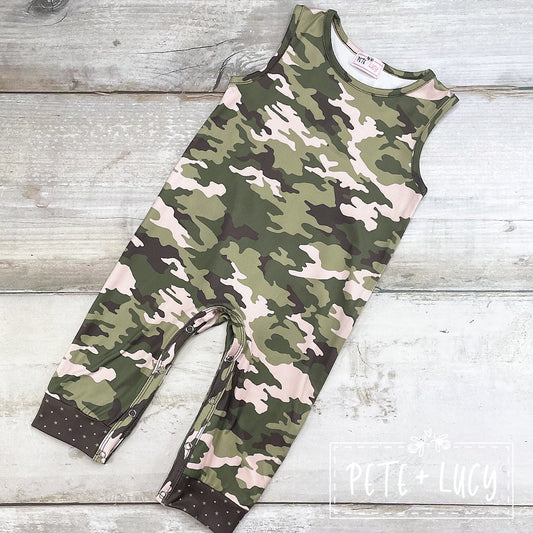 Boys Camo Romper 18-24mos