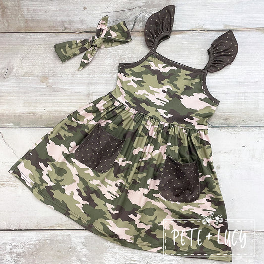 Camp Cuties Girls Dress 12-18 mos