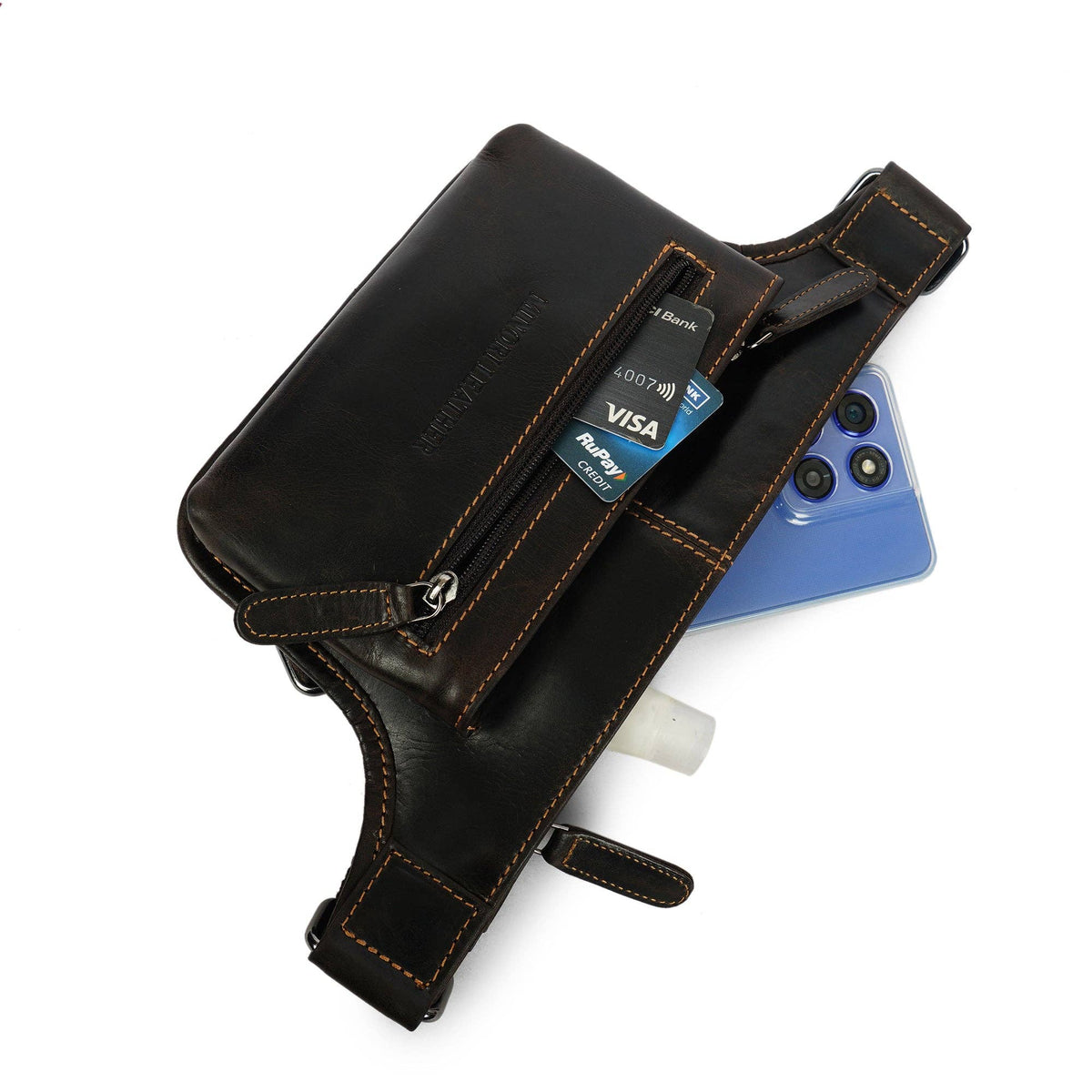 Osaka Leather Belt Bag – Unisex – Brown