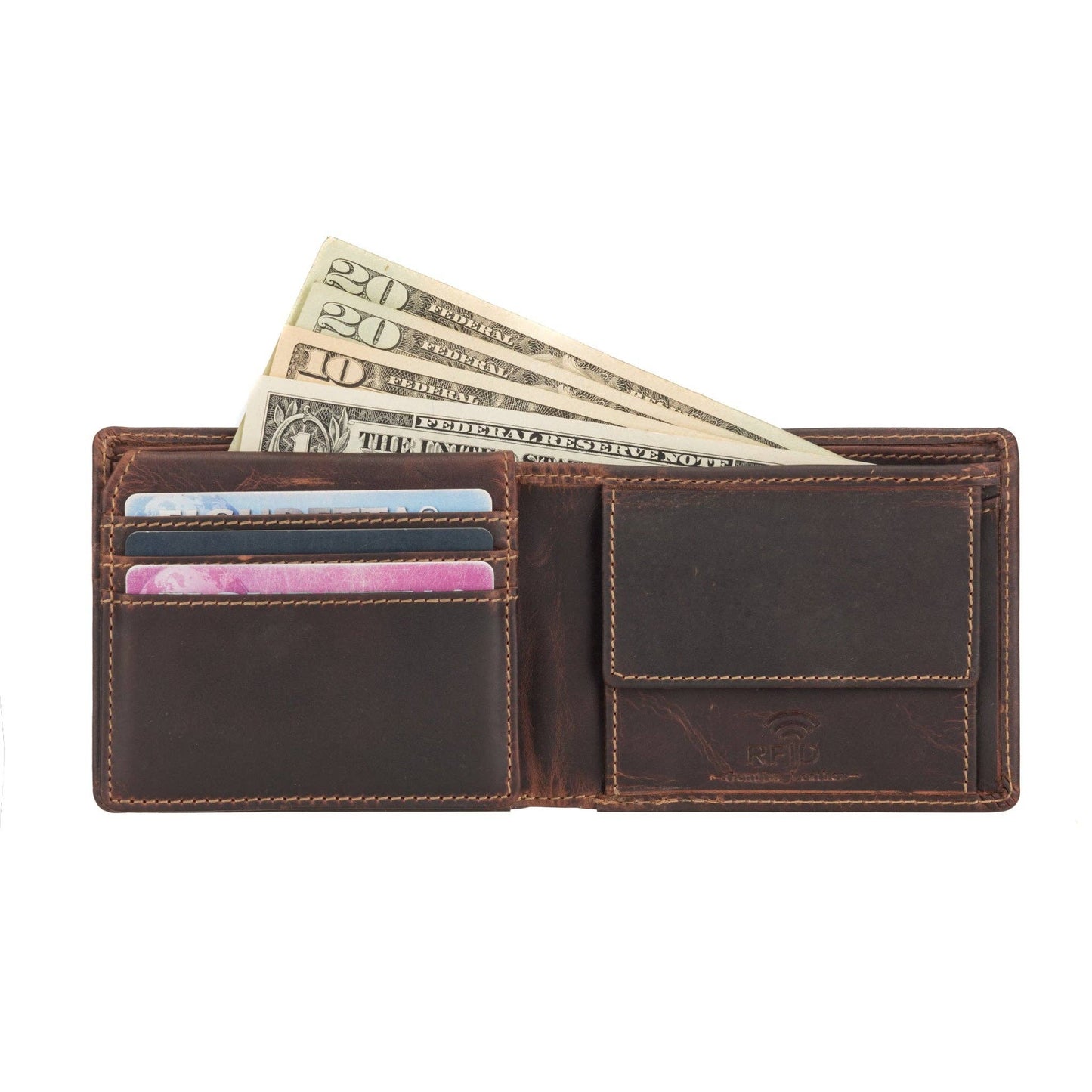 Charlie Leather Wallet – Men – Chestnut