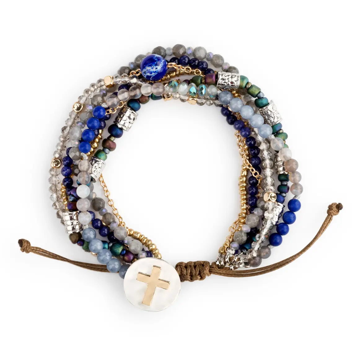 Beaded Prayer Bracelet - Indigo