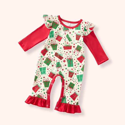 All Wrapped Up Girl Romper 6-9 mos