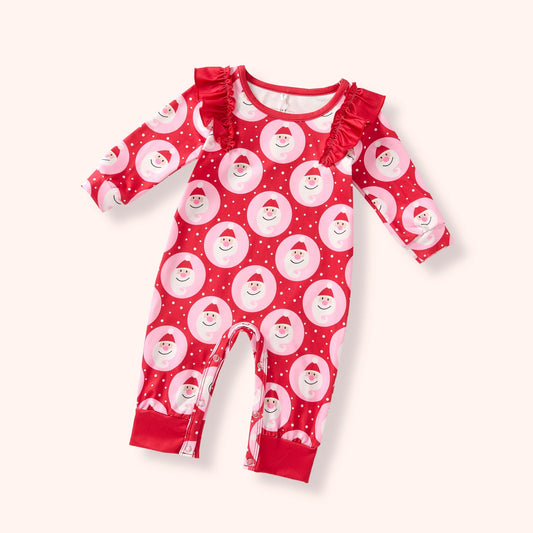 Jolly St. Nick Girl Romper 12-18mos