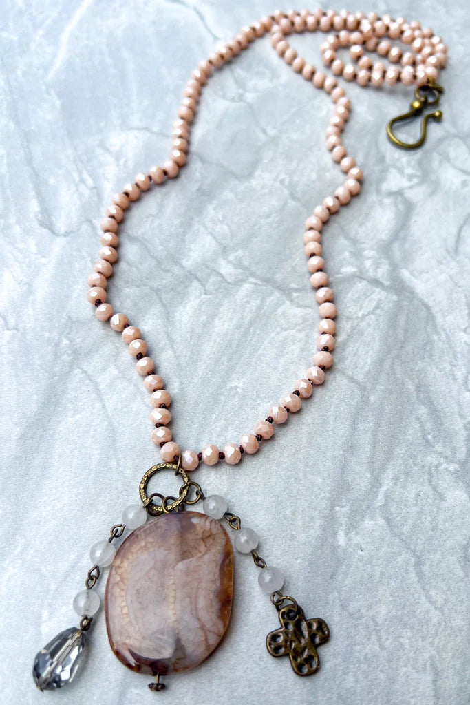 Gizelle Necklace in Blush