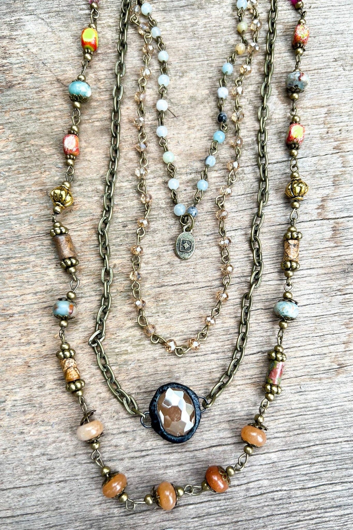 Justina Necklace: African Turquoise