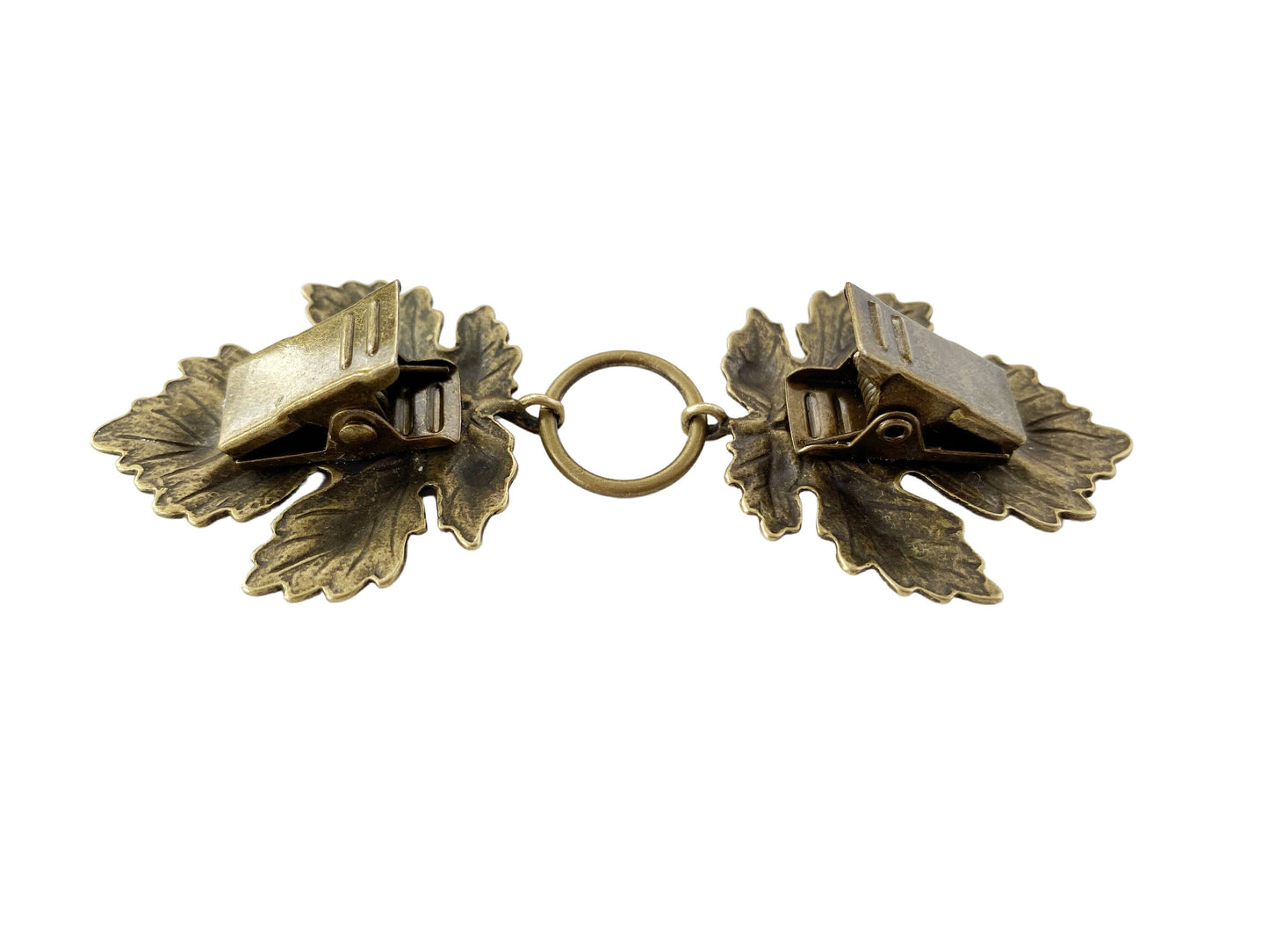 Dress Cinch Clips for Clothes, Metal Leaves Boho Renaissance