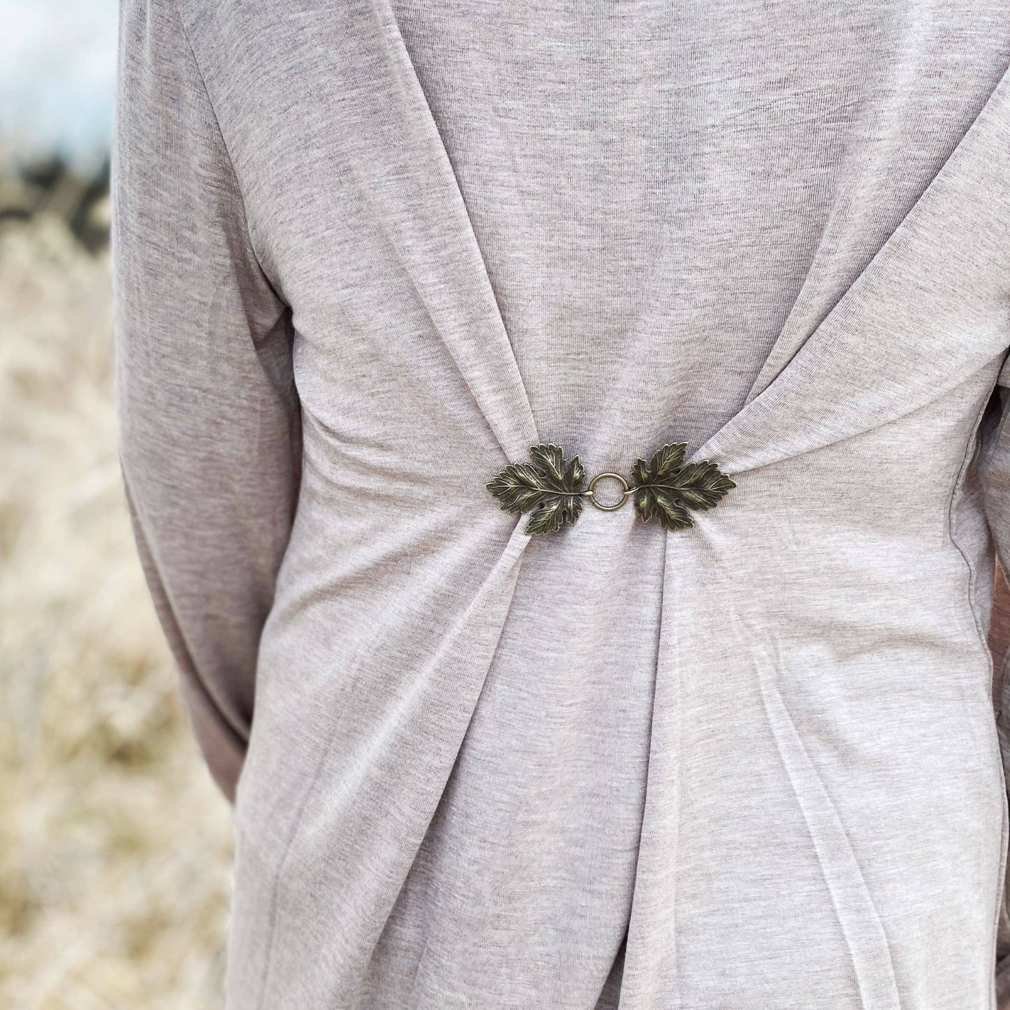 Dress Cinch Clips for Clothes, Metal Leaves Boho Renaissance