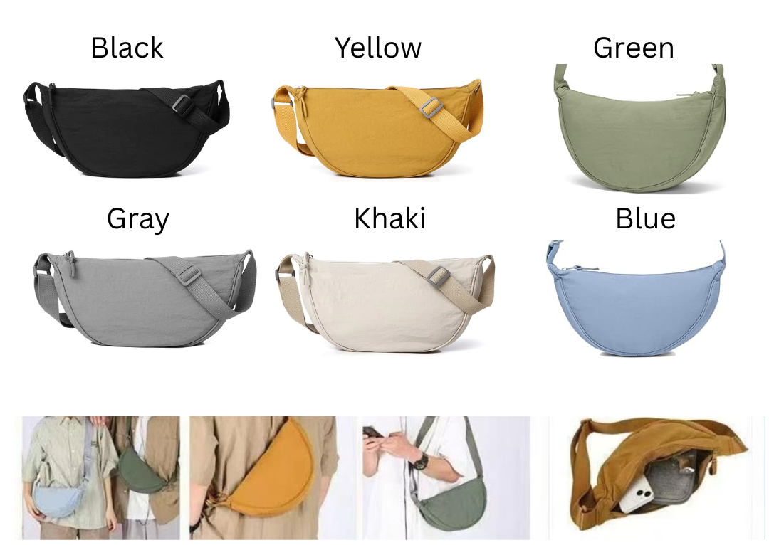 Round Nylon Crossbody Bag - 6 Colors