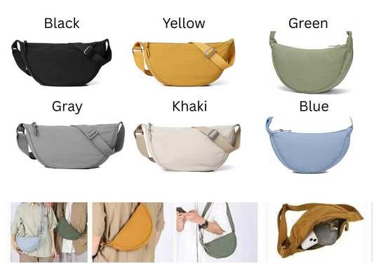 Round Nylon Crossbody Bag - 6 Colors