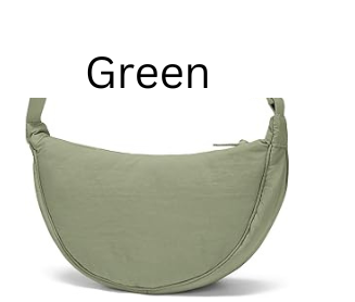 Round Nylon Crossbody Bag - Olive