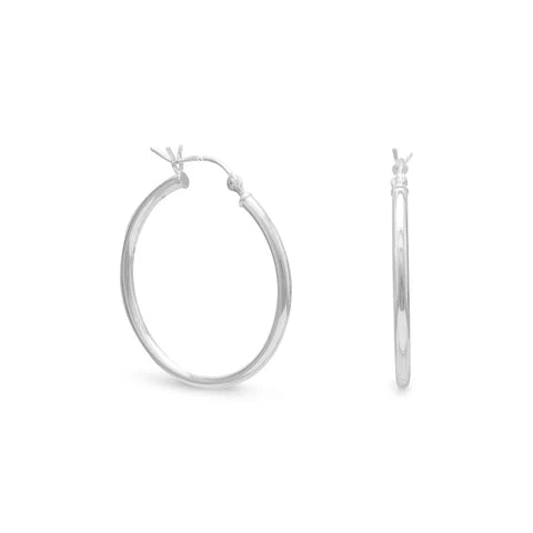 2mm x 28mm Click Hoop Earrings