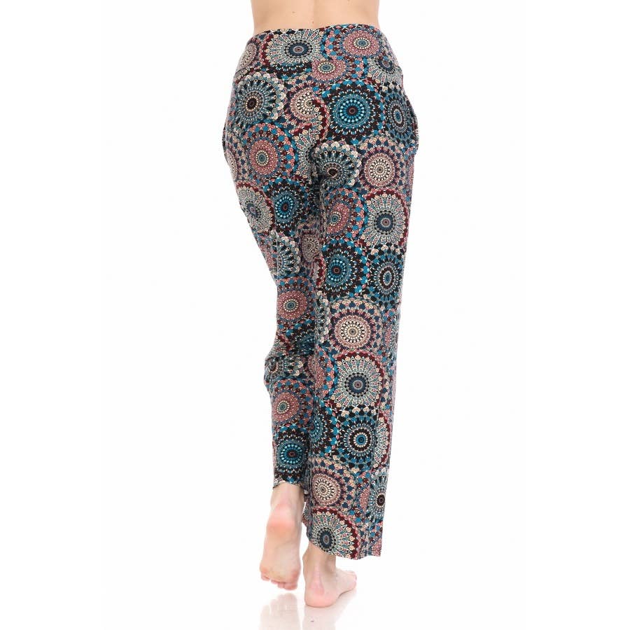 Buttery Soft Print Pajama Pants with Drawstring: MULTI