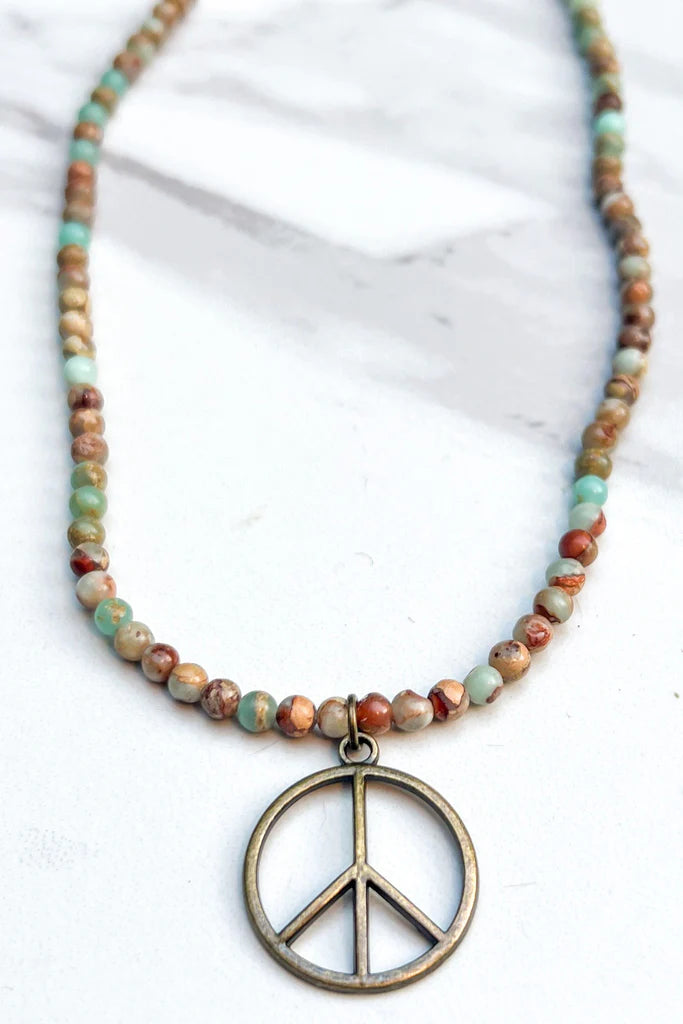 Peace Imperial Jasper Necklace