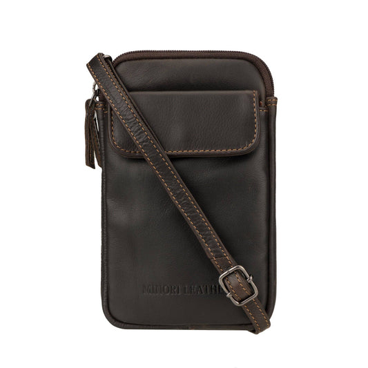 Freya Leather Sling Bag – Unisex – Brown