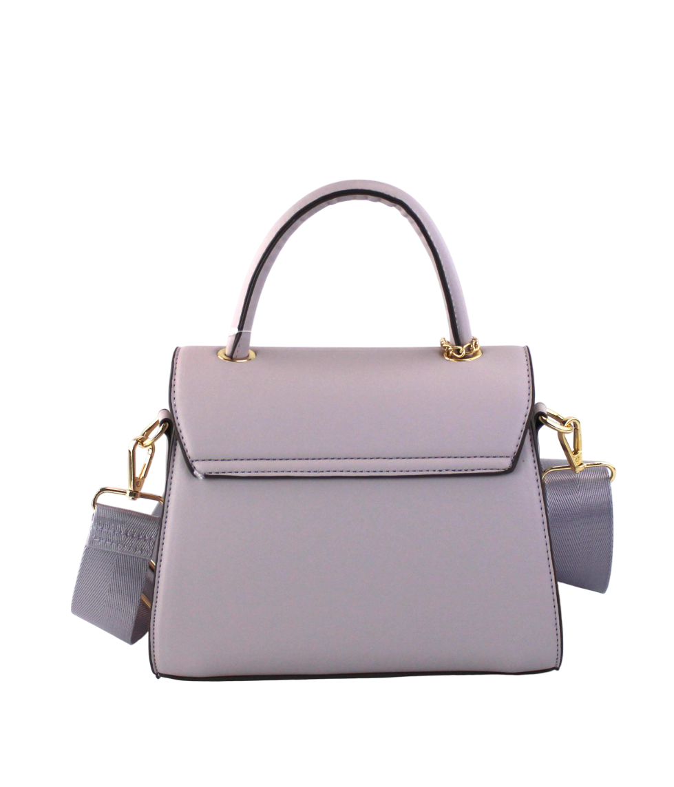 Fashionable Vegan Leather Crossbody Bag - Purple, photo 3 of 3