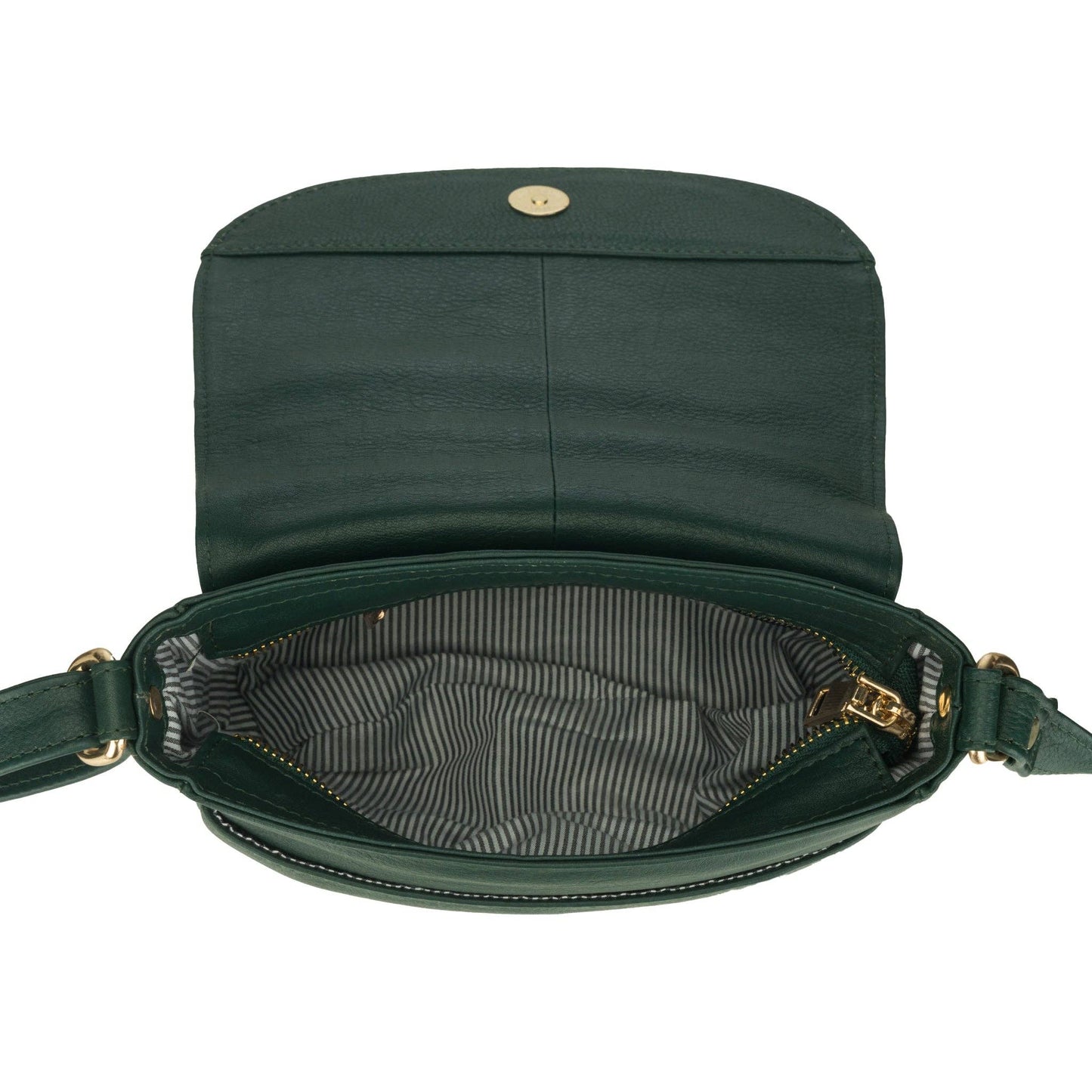 Savannah Leather Crossbody Bag – Women – Forest Green