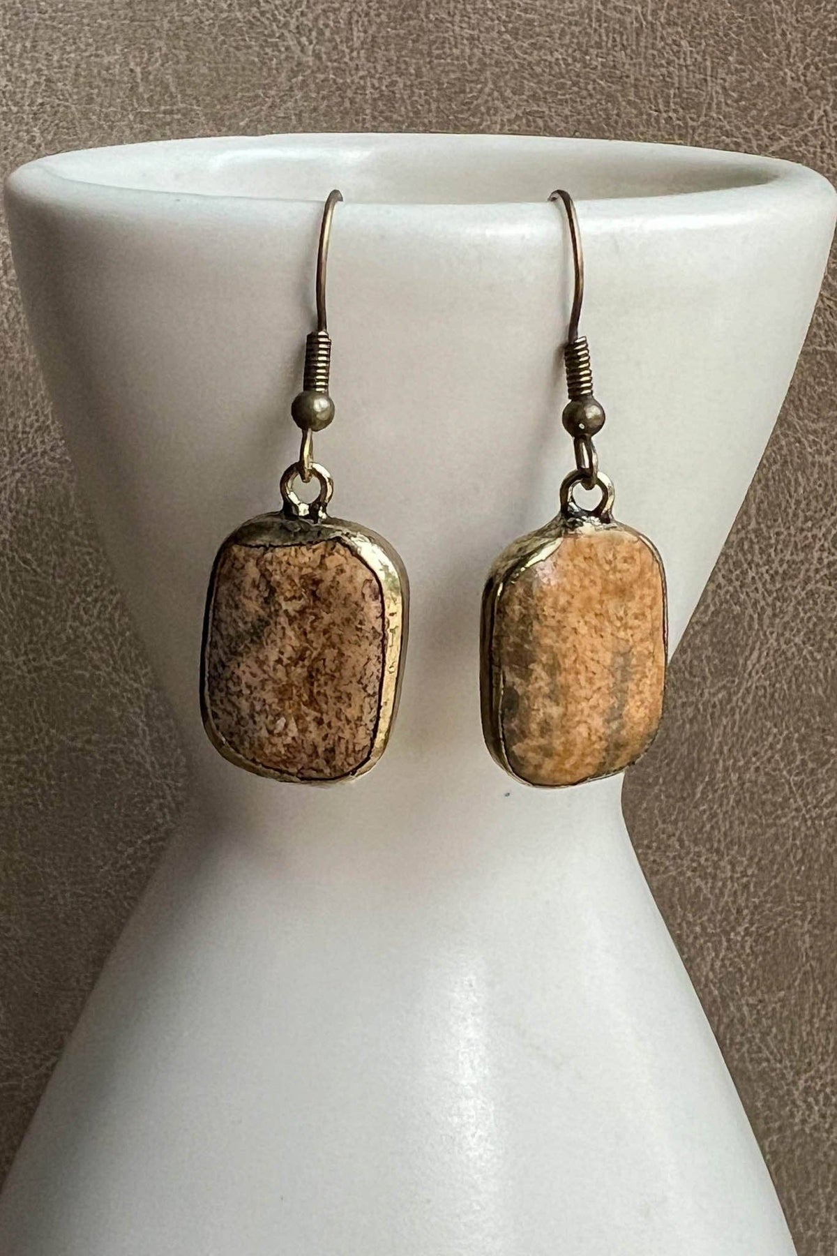 Sicily Earrings: Crazy Agate