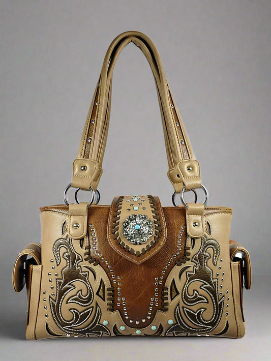 Trisha Ornament Flap Satchel