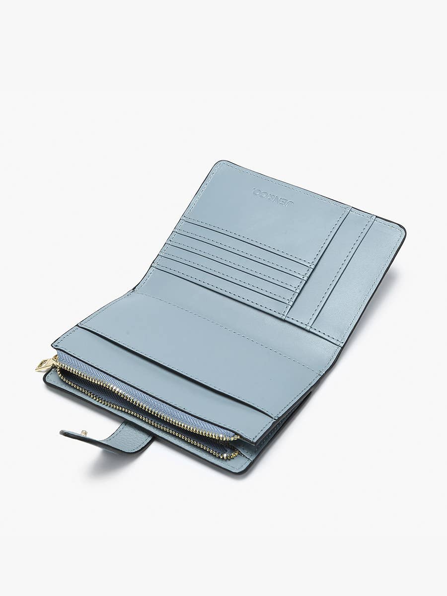 Jane Snap Cover Bi-Fold Wallet: Navy