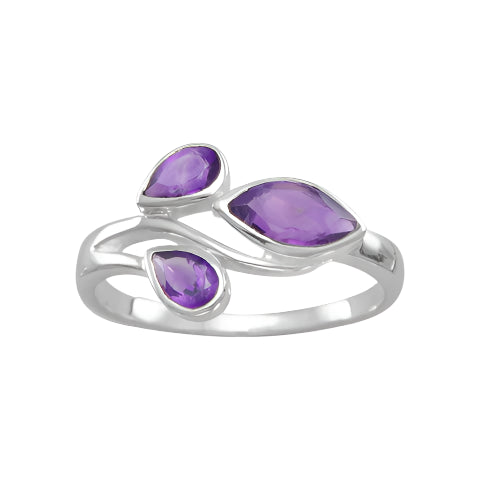 Pear and Marquise Amethyst Ring