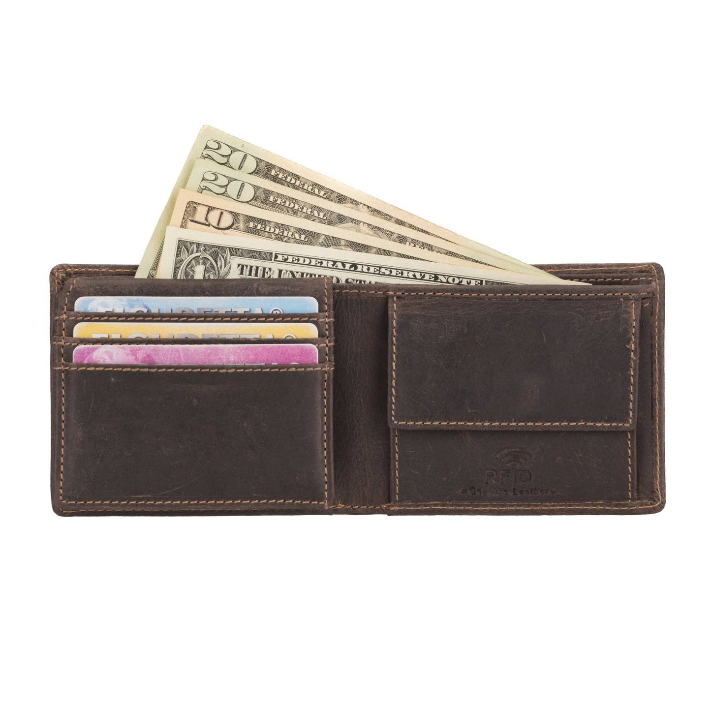 Charlie Leather Wallet – Men – Brown