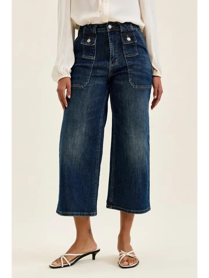 Wide Crop Utility & Patch Pocket