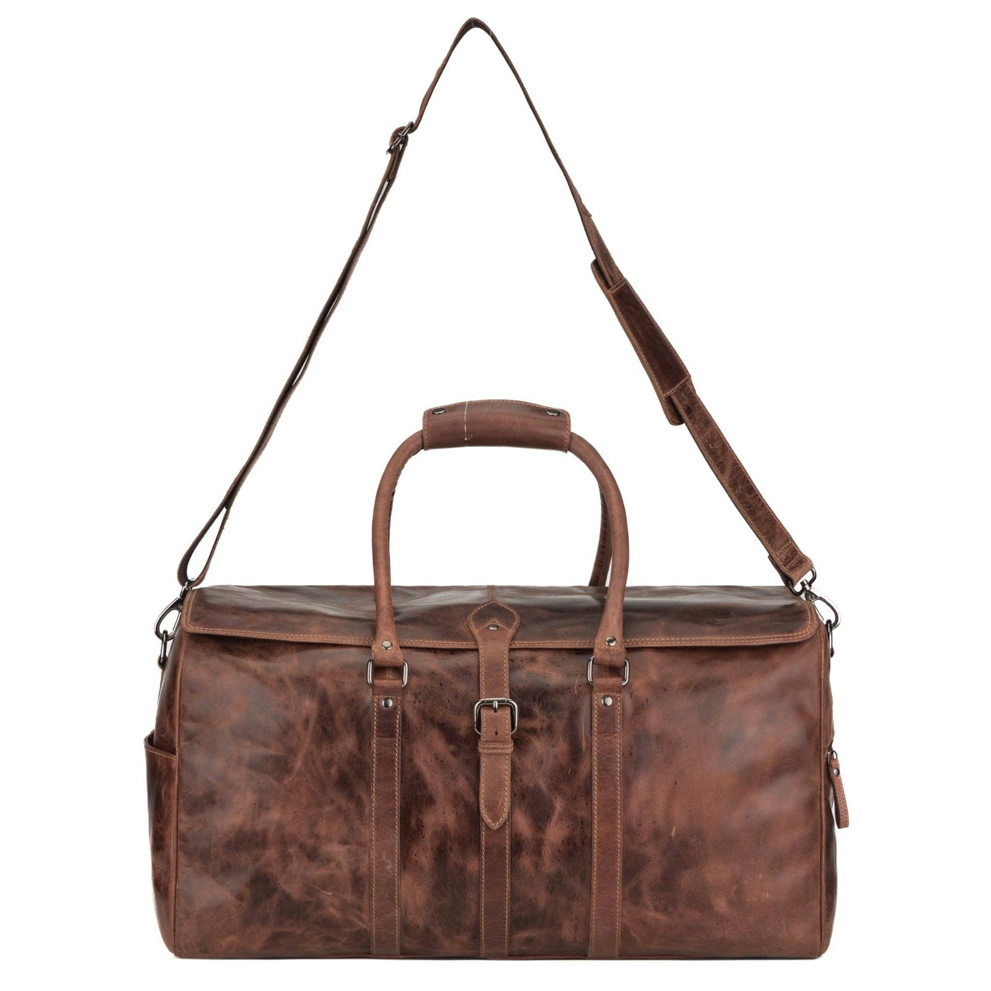 Miami Leather Weekender Bag – Unisex – Chestnut