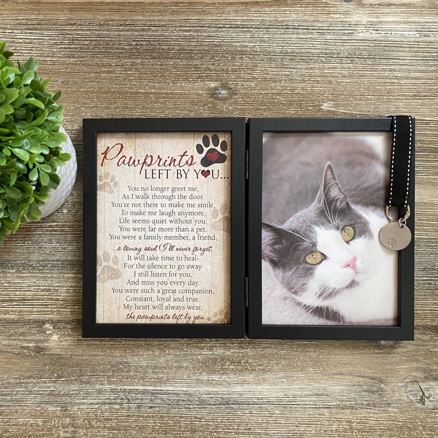 Pawprints Left By You Cat Loss Memorial Frame w/Tag 6070C
