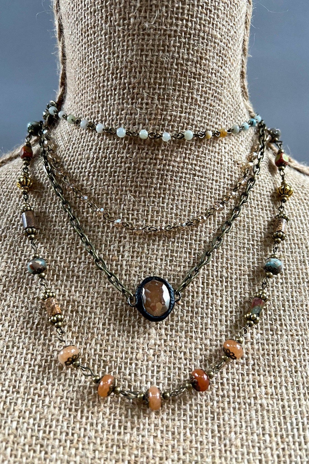 Justina Necklace: African Turquoise