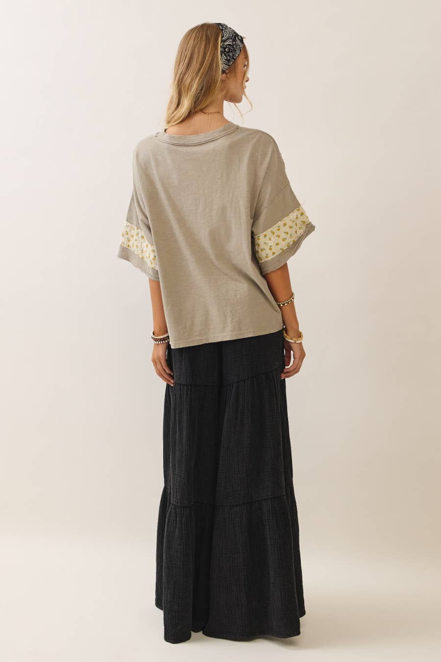 Plus Relaxed-fit Cotton Top: Smokey Grey
