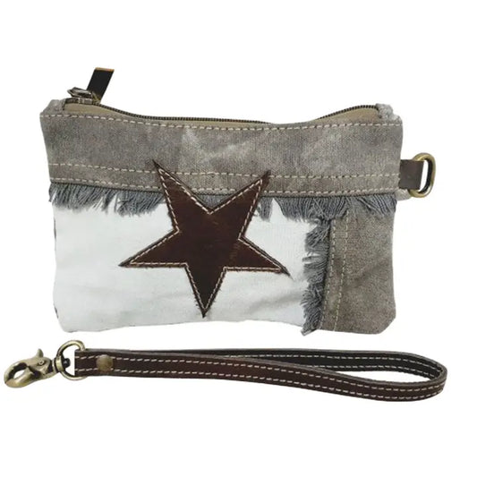 Wristlet/Canvas W/Star Fringe