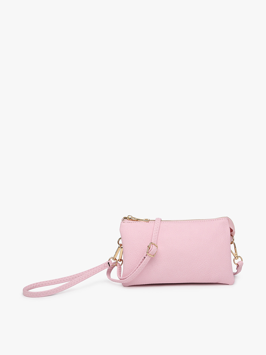 Riley 3 Compartment Crossbody/Wristlet: Ballet
