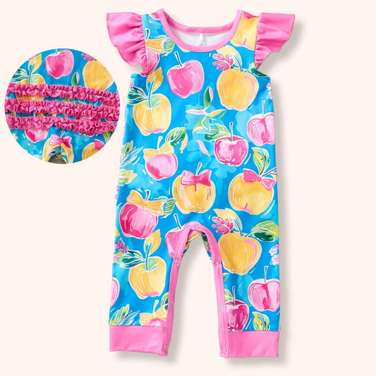 A+ Apples Infant Romper 0-3mos