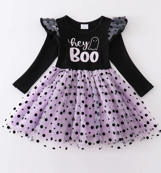 "Hey Boo" Tulle Dress Size 12 mos