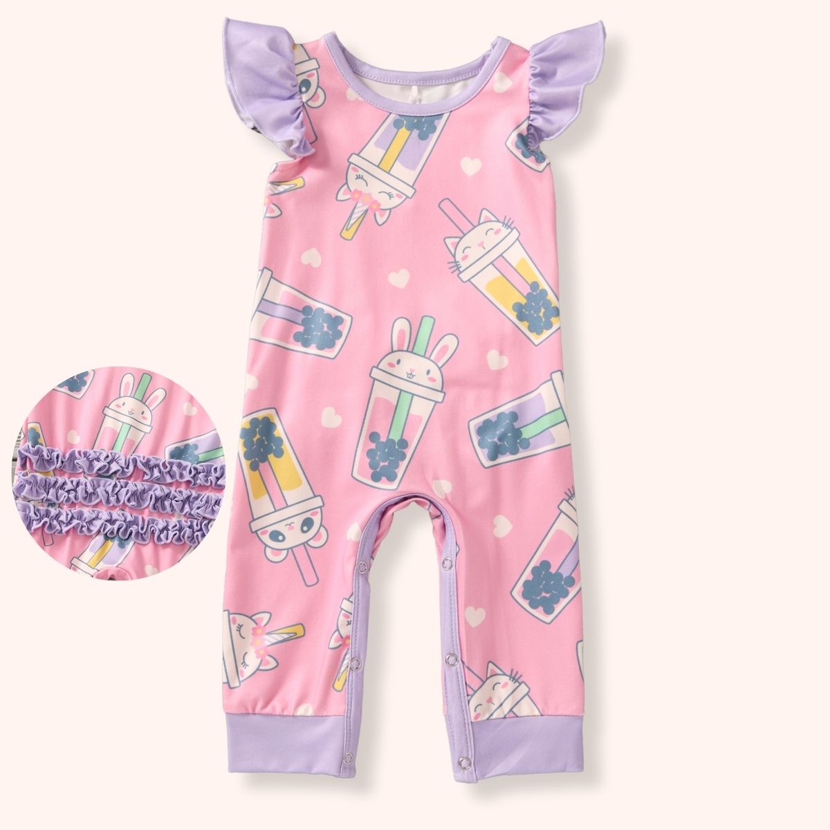 Bubble Tea Girl Infant Romper 12-18mos