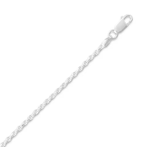 24" Diamond Cut Rope Chain (2.2mm)